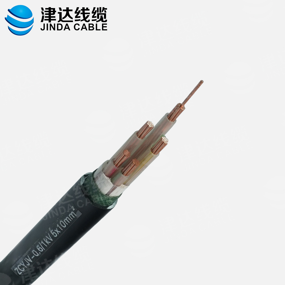 ZC-YJV 5*10銅芯交聯(lián)聚乙烯絕緣聚氯乙烯護套阻燃C類電力電纜