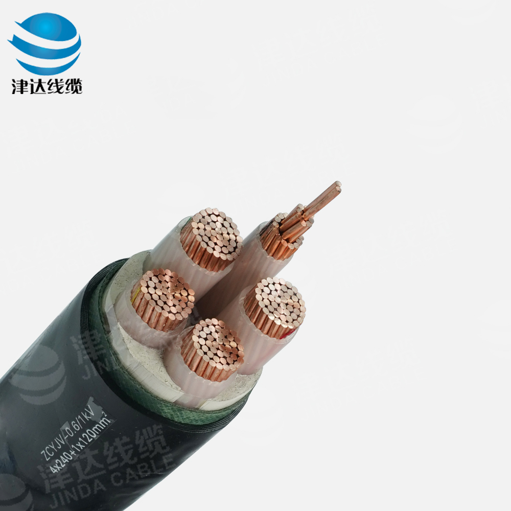 ZC-YJV 4*240+1*120铜芯交联聚乙烯绝缘聚氯乙烯护套阻燃C类电力电缆